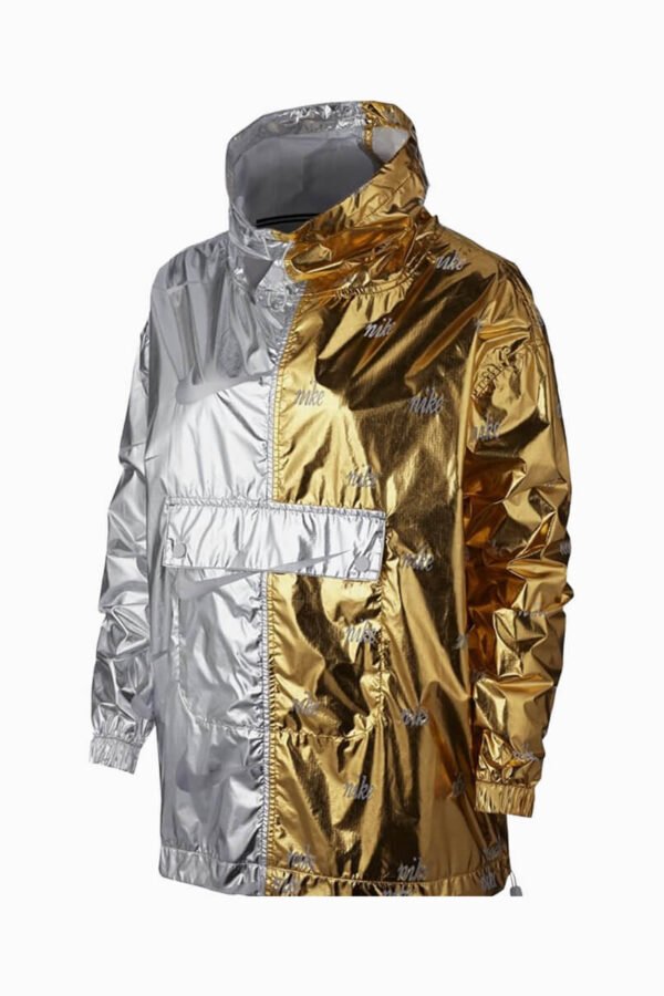 Cortavientos Nike Sportswear Metallic Clash – Edición Gold & Silver